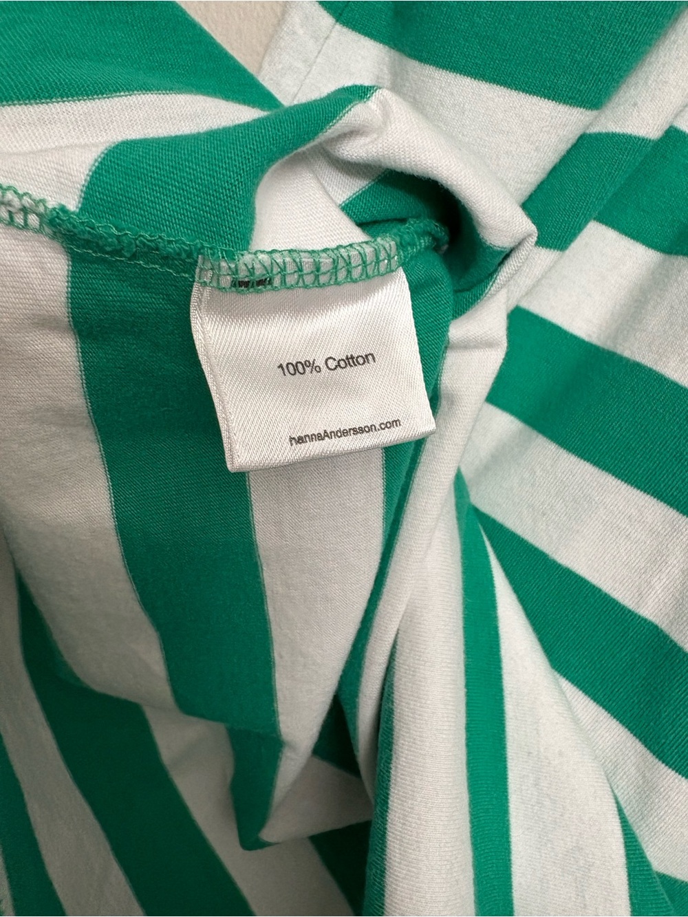 Hanna Andersson Green and White Striped Tank Dress - Picture 6 of 6